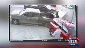 Edmonton police chase ends with one arrest, multiple vehicles damaged