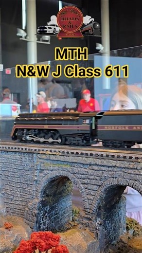 MTH N&W 611 leads an excursion train with a Sunset 3rd Rail Charger chasing! #modeltrains #oscale