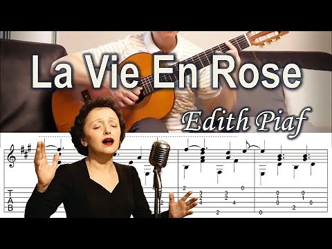 La Vie En Rose / Edith Piaf - Fingerstyle Guitar | TAB