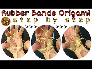 Rubber band star double star butterfly origami. 橡皮筋星星制作方法。rubber band double stars.