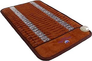 Ereada Infrared Amethyst Mat Mini 32"L x 20"W - Adjustable FIR Heating Pad 86-158°F with Natural Crystals - Negative Ions - No EMFs - 2-Year Warranty for Professional Use - Original Korea Manufacturer