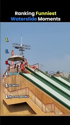 Hilarious Water Slide Fails 😂 | Funny Pool Moments Short