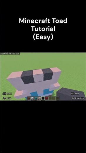 Minecraft Toad Tutorial #minecraft #minecraftshorts #youtubeshorts #minecraftbuilding