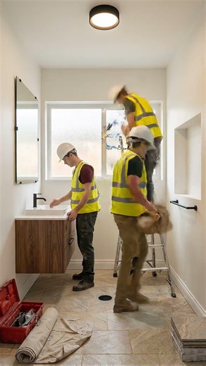Stunning Tropical Luxury Bathroom Transformation 🌿🖤 Matte Black & Walnut