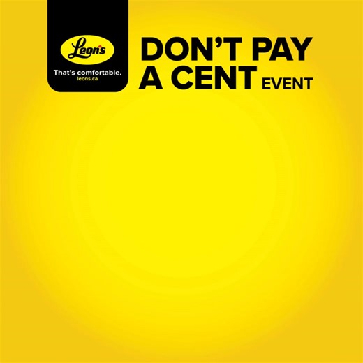 It’s the Don't Pay a Cent Event at Leon’s! 🤩🛍️ 📢 That’s right! Put NO money down, not even the taxes or fees! With no monthly payments and 0% interest, use your Leon’s Flexiti card and pay nothing until 2027! 😱 💎 Up to $500 OFF Bedroom & Dining Furniture and L2 Appliances 💎 Up to 25% OFF Select Dining Sets & 15% OFF all Sofa Select 💎 Up to 50% OFF Select Sofas, Clearance Mattresses, Beds, Sofa Beds, and Living Room Furniture Your wallet can wait, but Don’t Pay a Cent deals THIS good won’t
