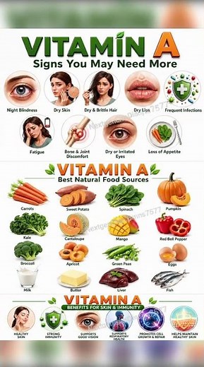 Vitamin A Foods 🥕 Top Sources, Amazing Benefits & Deficiency Signs! #Shorts