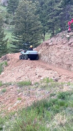 Taking the MAX II or Argo 6x6 down a super narrow trail that it barely fits on.