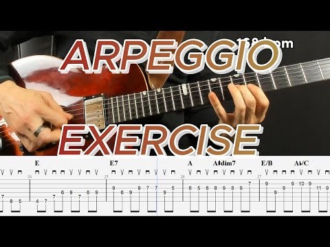 Arpeggio Exercise with Tabs and Backing Track