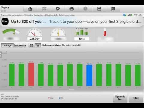 Hybrid battery capacity test by Incar Automotive 