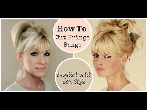 How To Cut Fringe Bangs *Demo* Brigitte Bardot 60's Style!