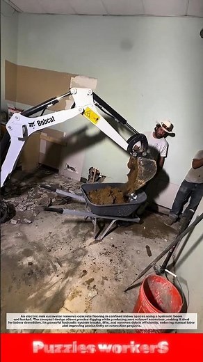 This Electric Mini Excavator Can Demolish Floors Indoors with Ease!