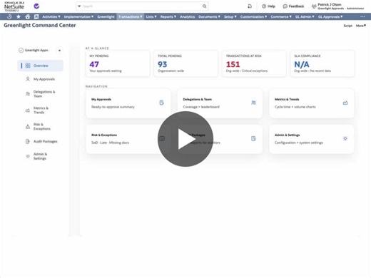 #netsuite #erp #compliance #approvalworkflows #auditready | Patrick Olson | 11 comments