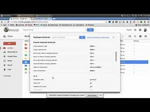 Keyboard Shortcuts in Google Drive