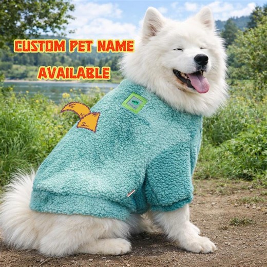 Cozy Fleece Dog Sweater Formedium and Large Dogs – Winter Warmth, Two Gradient Colors - Etsy
