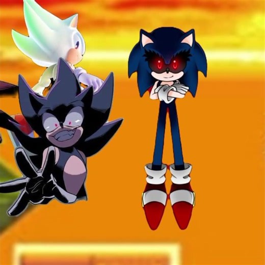 hypersonic dark sonic vs sonic exe all forms #plslikesubscribe #rosesonic #ytdayibenionecikarnolur