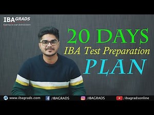 20 Days IBA Test Preparation Plan