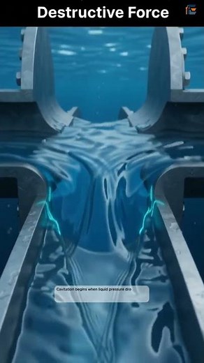 Cavitation: How Vapor Bubbles Become a Destructive Force #cavitation #fluidmechanics #ytshorts