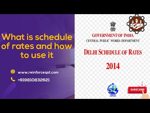 What is Schedule of Rate (SOR) And Its Implementation in the construction industry and Rate Analysis