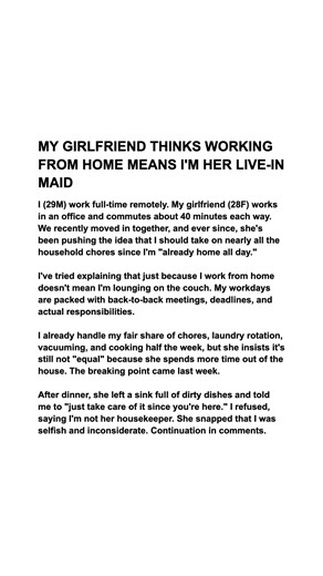 My girlfriend thinks working from home means I’m her live-in maid | Mowing Lover