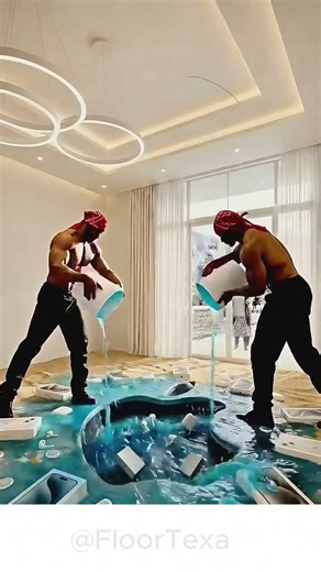 THIS FLOOR IS CRAZY 😱 Apple-Inspired Luxury Epoxy Infinity Pool Floor