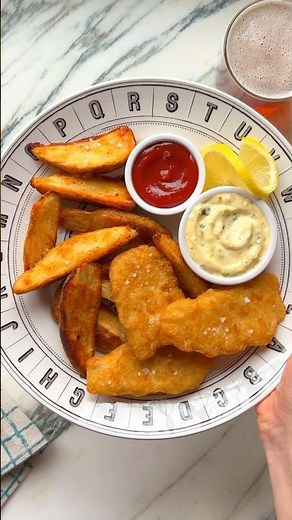 Pub-Style Cod, Steakhouse Fries, and Homemade Tartar Sauce Recipe