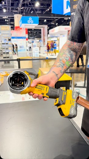 Caution: May cause plumbers to zone out in pure satisfaction. 😌🔊 The Dewalt Power Reamer is here, and it’s smoother than your last excuse for being late. Catch it at #AHROrlando! #ToolASMR #plumbingzen | GordonbotPlumbing