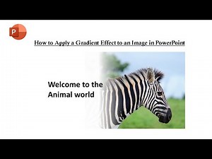 How to Apply a Gradient Effect to an Image in PowerPoint"