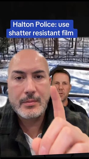 Mario Zelaya on Instagram: "Halton police are warning residents of increased break-ins, especially those who back on to green spaces. The police are recommending several measures to protect their homes, including security film."