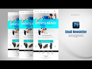 How to Create eCommerce Company Email Newsletter Template | Adobe Photoshop Tutorial