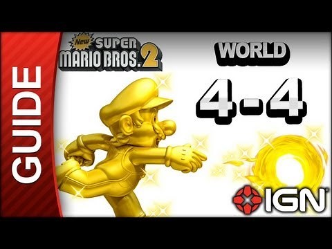 New Super Mario Bros. 2 - Star Coin Guide - World 4-4 - Walkthrough