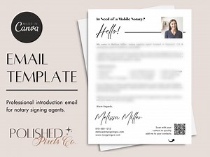 Notary Marketing Email Template | Notary Marketing Letter Template | Loan Signing Agent Marketing Email | Notary Signing Agent Email - Etsy
