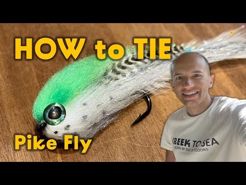 How to Tie pike flies big streamer pattern dressing fly tying tutorial step fishing predator musky