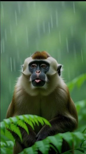 The Monkey That Can’t Stop Sneezing in the Rain! 🌧️🐒 | Nature’s Strangest Animal Facts #Shorts#wild
