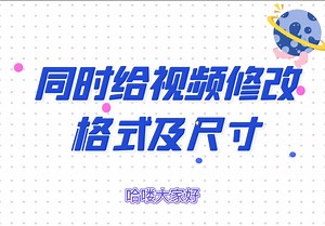 什么软件可以修改多个视频的尺寸及格式