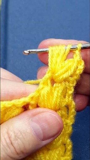 Easy Crochet: How to Crochet Textured Puff V Stitch Blanket for beginners. #Shorts