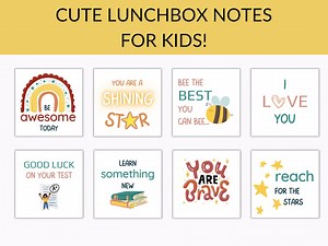 Cute Lunchbox Notes for Kids, Lunch Box Notes Printable, Printable Lunch Note, Cute Note Cards, Lunchbox Notes PDF, Lunchbox Note Templates - Etsy Australia