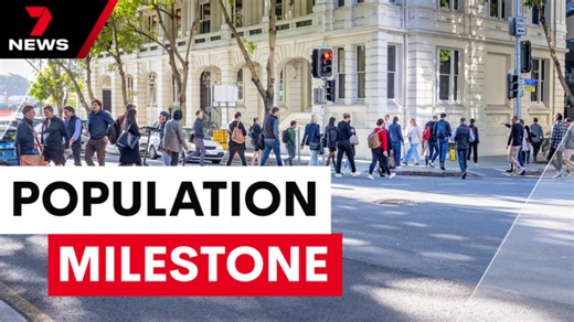 Overseas migration has taken Australia's population to a new milestone