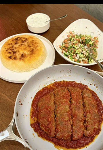 Persian Pan Kabob (Kabob Tabei) in Tomato Sauce