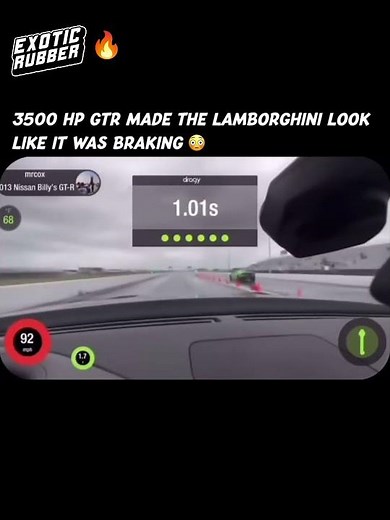 The GTR Teleported Past The Lamborghini