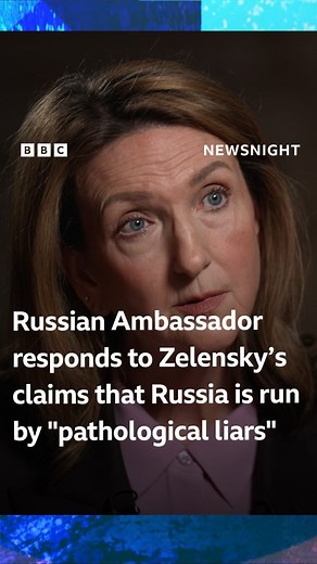 9.2K views · 509 reactions | Russian Ambassador responds to Zelensky’s claims that Russia is run by “pathological liars” The Russian Ambassador to the UK, Andrei Kelin, also tells @vicderbyshire that Russia is not “interested” in London playing any role in a peace process or settlement. #Newsnight | BBC Newsnight | Facebook
