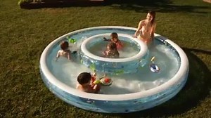 372K views · 33 reactions | INFLATABLE POOL FOR KIDS - It’s like two pools in one! Attaches to a garden hose for extra water features  “This is such a fun pool!” ☀️ Find it HERE ➡️ https://amzn.to/2JUS13m . We may earn a small commission at no extra cost to you from the link above | Kitchen Fun With My 3 Sons | Facebook