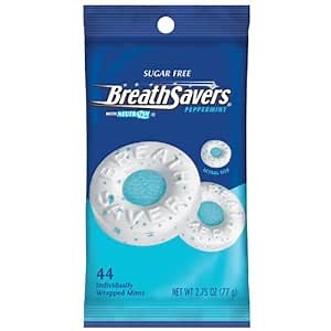 Breath Savers Mints, Peppermint, 2.75 Ounce (Pack of 15)