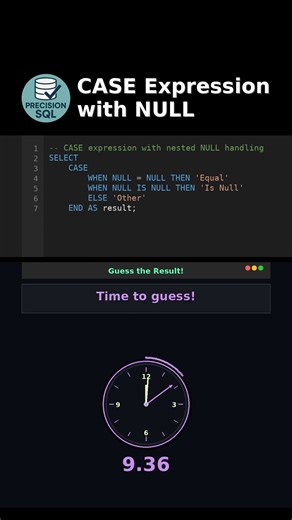 CASE Expression with NULL Comparison?! #CASE