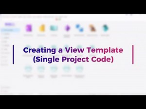 SQL View - Creating a View Template (Single Project Code)