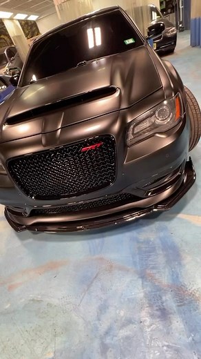 3.9K views · 27 reactions | chrysler 300 srt8 facelift front bumper demon hood wrapped in satin black with gloss black details | Autosport718 | Facebook