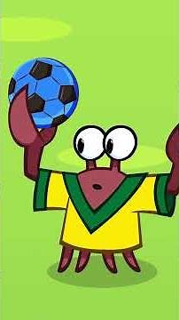 Juego de adivinar las frutas con balón de fútbol #omnom #shorts #educationalvideo