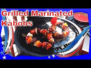 Grilled Steak Kabobs with Vegetables - Homemade Marinade and Sauce!