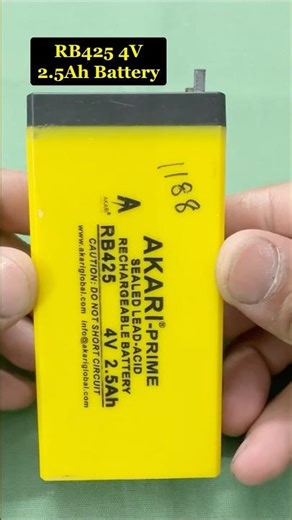 🔋 RB425 4V 2.5Ah Rechargeable Battery ⚡ Powerful Backup Battery! #short #battery