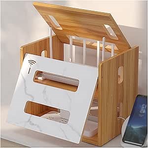 Large Wireless Router Rack - Living Room Wall-Mounted WiFi Storage Box Set-top Box Shelf - Rectangular