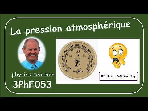 Physique 3PhF053 La pression atmosphérique